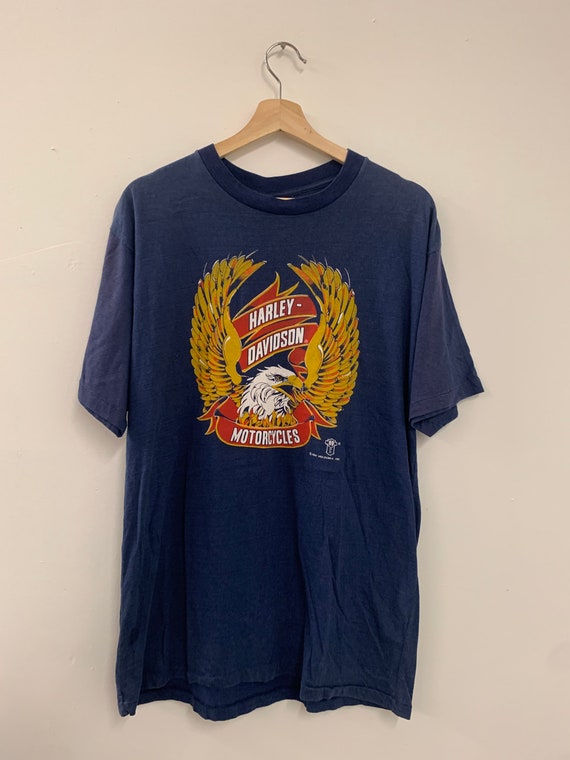 Harley Davidson Motorcycles 1987 Vintage 80s T-shi