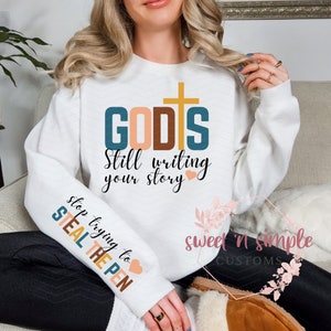 God is Still Writing Your Story Sweater - Inspirational PNG Design for Sublimation Printing, DTF