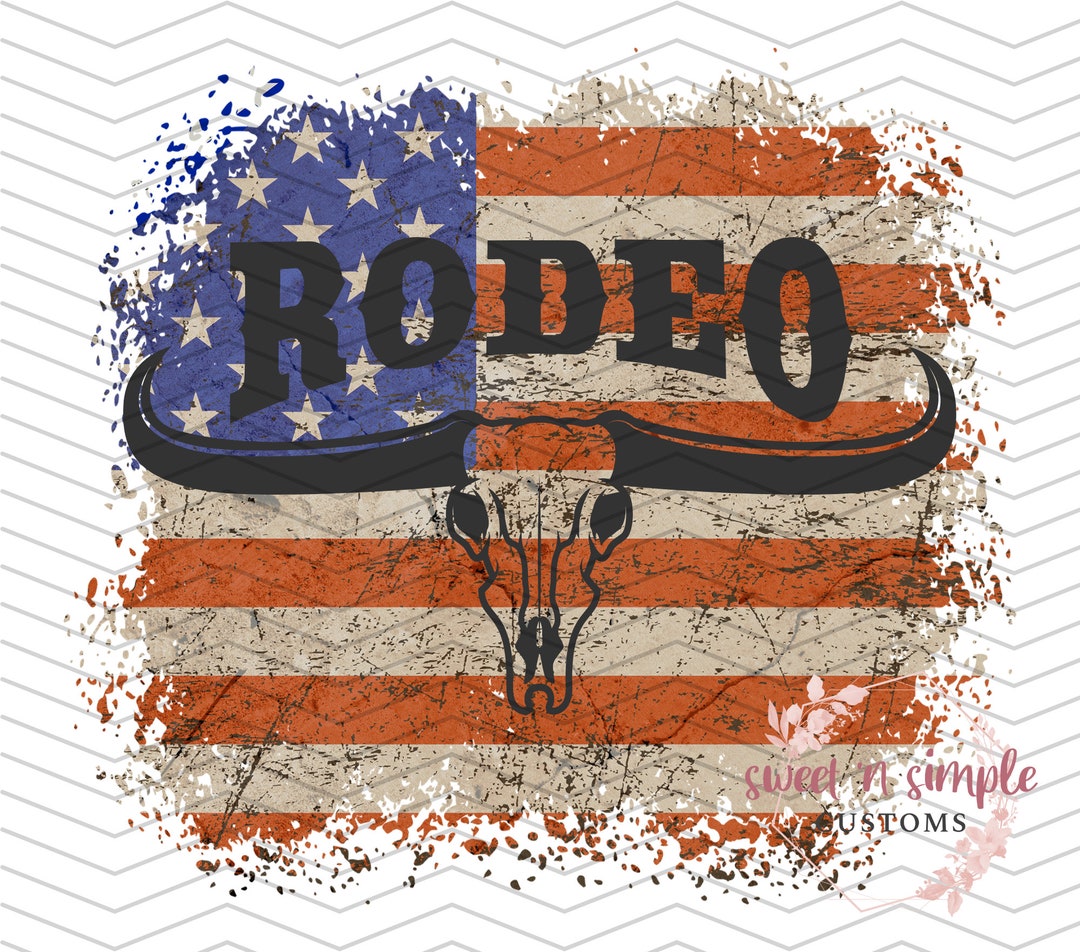 Western Rodeo Life: Rustic American Flag Digital Art - Perfect for ...