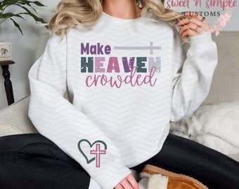 Divine Delight: Make Heaven Crowded Sweater PNG Design - Perfecto para sublimación e impresión DTF