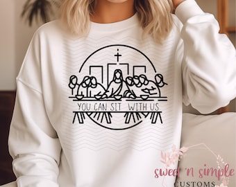 Last Supper Tshirt Design PNG - You Can Sit with Us Sublimation or DTF Print