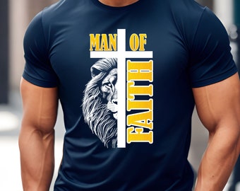 Unique Man of Faith Design | Christian Tshirt for DTF Print