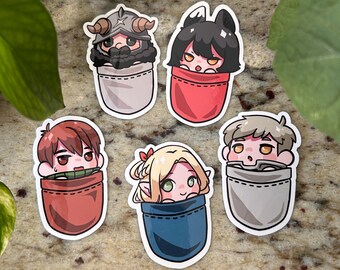 Cute Anime Stickers |  Pocket series | Dunmeshi