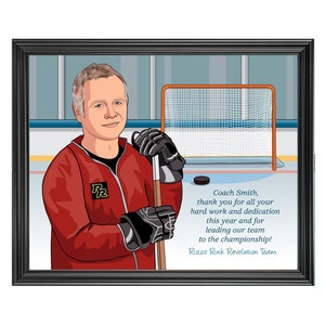 Gift for Hockey Coach, Hockey Coach Thank You Gift, Personalized Hockey ...