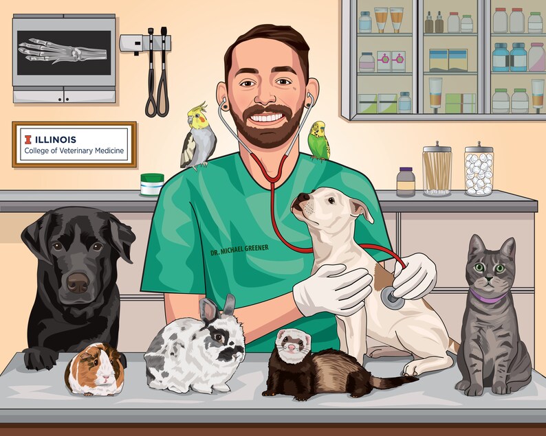 Custom Veterinarian Gift Animal Vet Gift Custom Pet Vet Etsy
