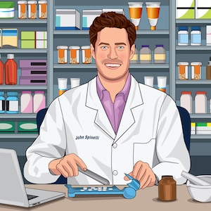 Custom Pharmacist gift, Pharmacist doctor gift, custom pharmacist portrait, Pharmacist caricature, pharmacist cartoon, pharmacist retirement