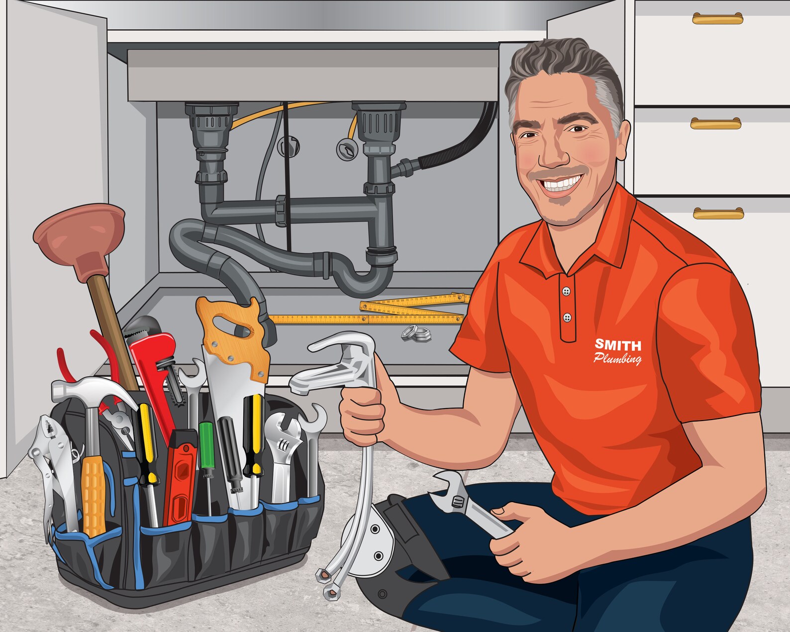 Personalized Plumber Caricature Gift, Custom Trade School Graduation ...