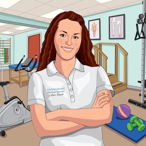 Benutzerdefinierte Physiotherapeut Geschenk, Physiotherapeut Karikatur, Ergotherapie Geschenk, Physiotherapie Karikatur, Sportmedizin Geschenk