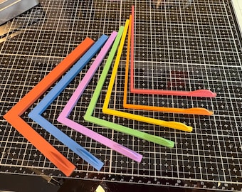 Guías de alineación para manualidades con papel, juego completo con pestañas de tamaño y estuche, herramientas de espaciado, herramientas para manualidades, fabricación de tarjetas, scrapbooking, Junk Journaling