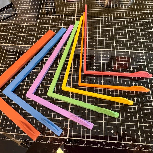 Paper Crafting Alignment Guides, Full Set with Size Tabs and Case, Spacing tools, Crafting Tools, Card Making, Scrapbooking, Junk Journaling