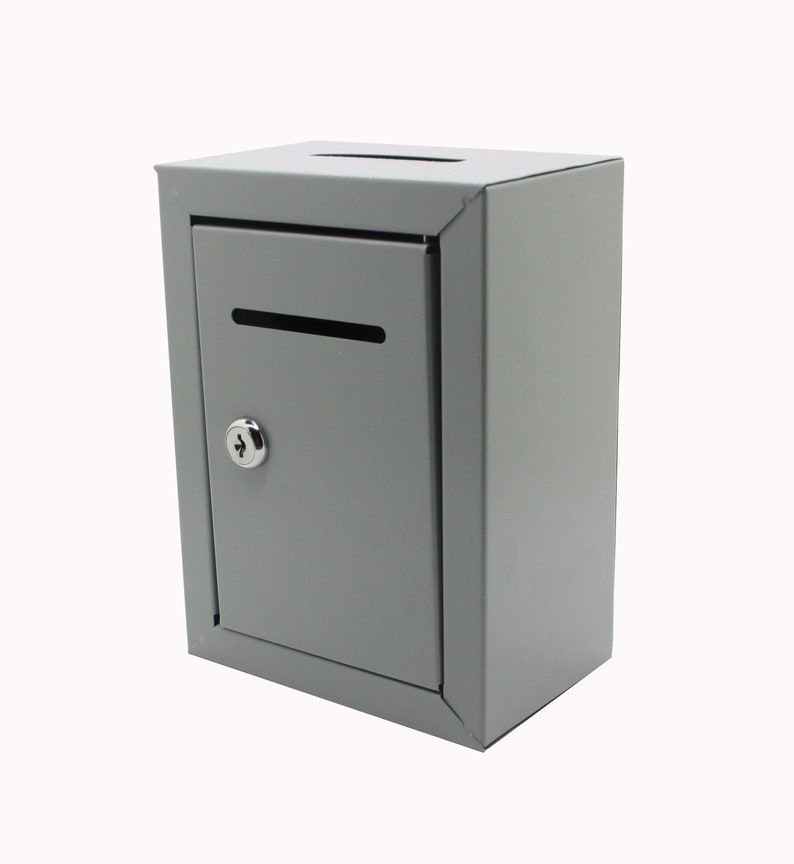 Metal Box Mail Box Secure Collection Box Ticket Box Wall Mount Suggestion Box