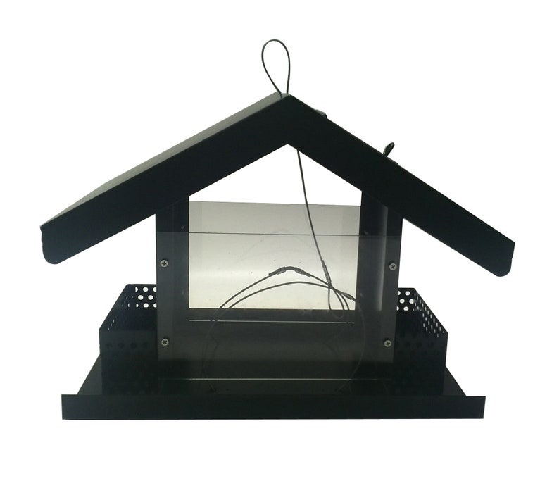 Metal Acrylic Bird Feeder Bird House Outdoor Seed Feeder Etsy