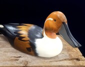 Beautiful Vintage Hand Carved Pintail Decoy - Castilian Imports
