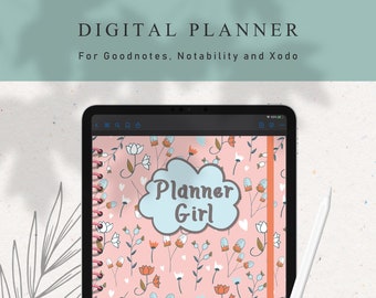 Digital Life Planner with Hyperlinked Tabs for iPad, Undated, Monthly, Weekly and Daily Planner Works With Goodnotes and Noteshelf