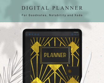 Digital Life Planner with Hyperlinked Tabs for iPad, Undated, Monthly, Weekly and Daily Planner Works With Goodnotes and Noteshelf