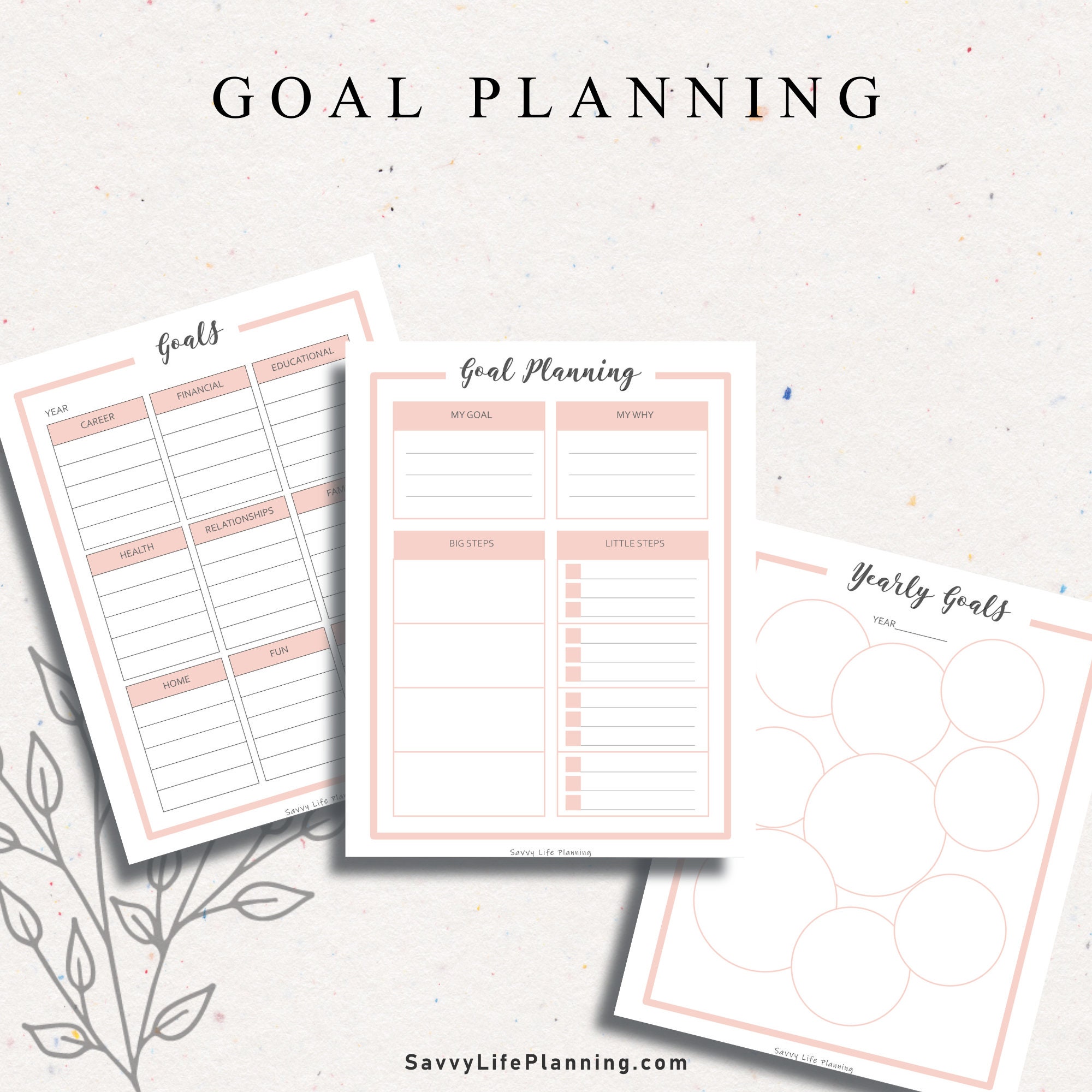 Printable Life Planner Undated Monthly Weekly and Daily - Etsy Canada