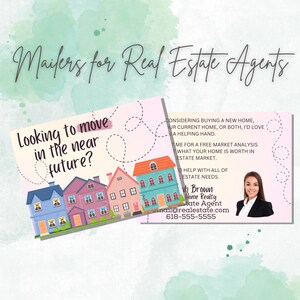 Real Estate Agent Mailers, Mailers, Real Estate Marketing, Realtor, Digital Product, Printable mailers, Editable with Canva
