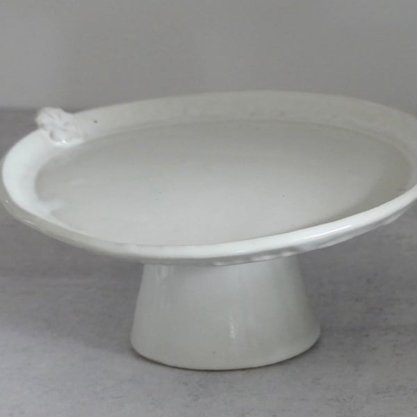 Shabby chic Handmade ceramic flower cake stand