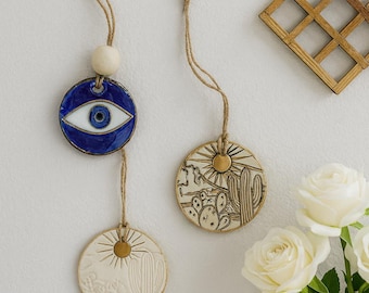Hand Made Ceramic Desert ornament,wall Hanging