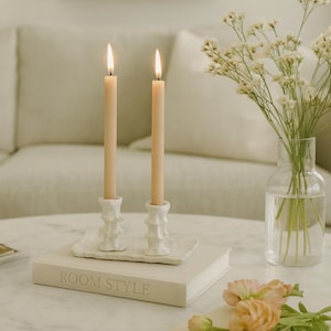 Organic Elegance Candlestick Set with Tray.