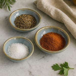 Hand-made small nesting bowls, spices bowl.