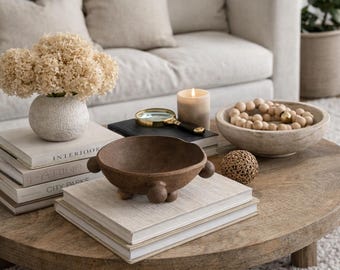 Handmade stoneware Nestled Earth Bowl. Gift