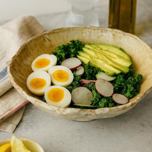 Handmade  oval ceramic Pasta bowl, Salad bowel , Fruit bowl,