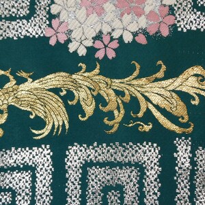 Beautiful Outstanding Japanese Maru Obi Kimono Sash Belt Accessories Vintage Table Runner Mat Wall Display Art Gift 301121-09