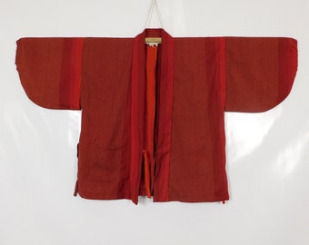 Vintage japonais rayé Shima abstrait Hippari coton veste Kimono veste cadeaux Noragi Cosplay 071221-07