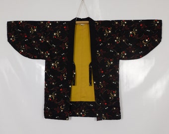 Vintage japonais Haori Hanten veste rembourrée abstrait Hippari coton veste Kimono veste cadeaux Noragi Cosplay 071221-11