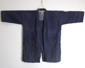 Fuji Hawk TANEI CO vtg Japanese Cotton Kendo Gi Kendogi Sashiko Jacket Uniform Budeon Aikido Kimono Noragi Peasant Boro sz Medium 201223-14