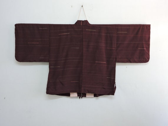 Japanese Dochugi Kimono Wrap Jacket Abstract Patt… - image 3