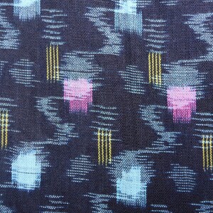 vintage Japanese Indigo Blue Cotton Kimono Robe Noragi Peasant Boro Woven Ikat Kasuri Adult Jacket 220322-03