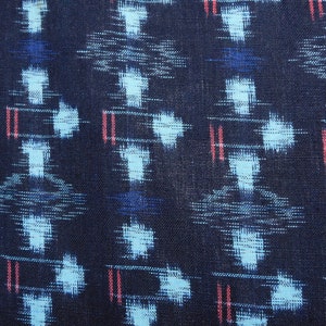 vintage Japanese Indigo Blue Cotton Kimono Robe Noragi Peasant Boro Woven Ikat Kasuri 220322-07