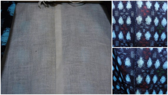 vintage Japanese Indigo Blue Cotton Kimono Robe N… - image 7