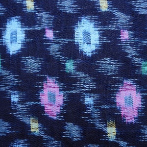 vintage Japanese Indigo Blue Cotton Kimono Robe Noragi Peasant Boro Woven Ikat Kasuri Adult Jacket 230322-03