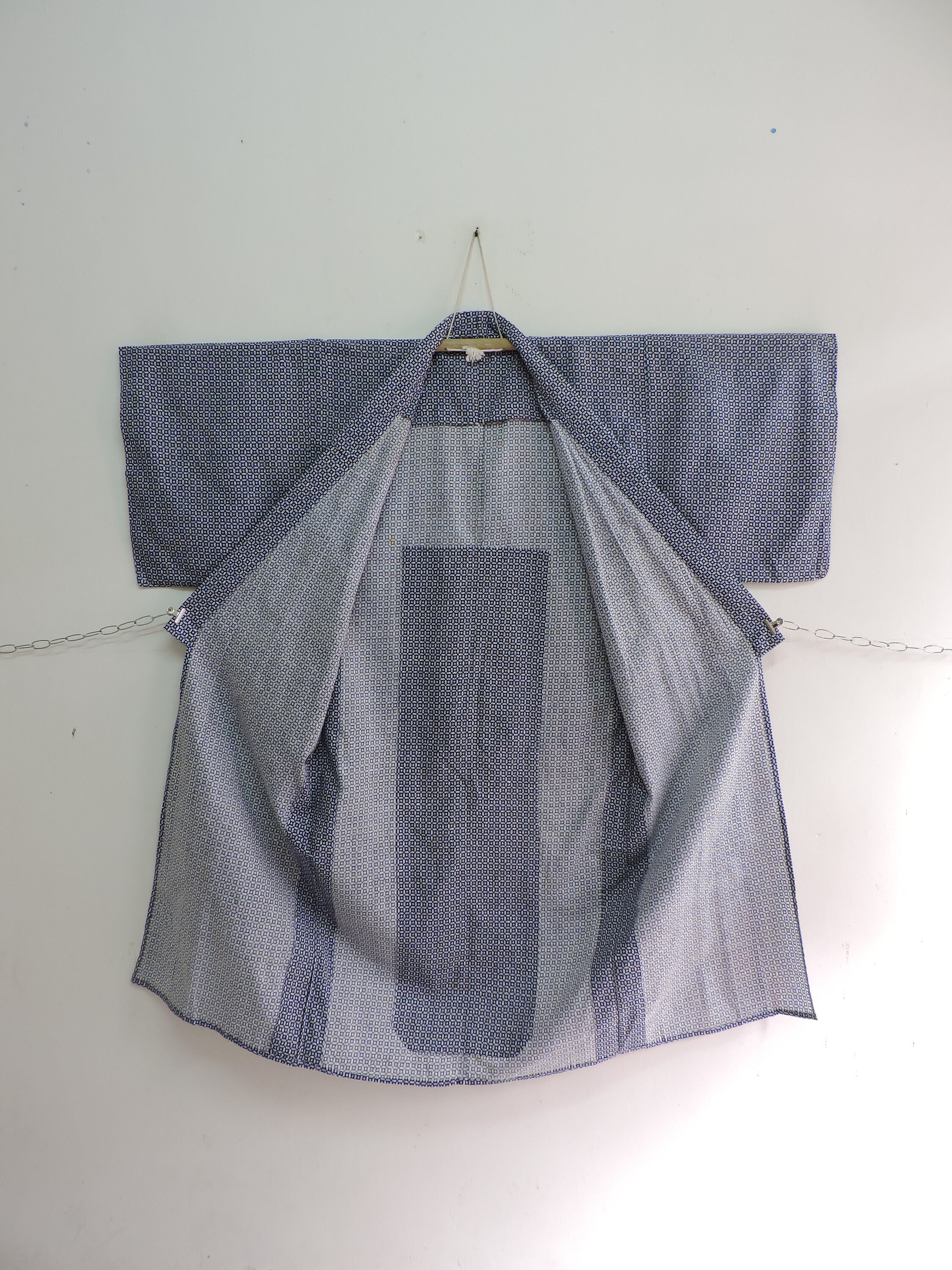 Japanese Mens Yukata Cotton Summer Kimono Pattern of Geometric Etsy