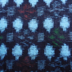 vintage Japanese Indigo Blue Cotton Kimono Robe Noragi Peasant Boro Woven Ikat Kasuri 240322-05