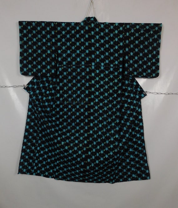 vintage Japanese Indigo Blue Cotton Kimono Robe N… - image 5