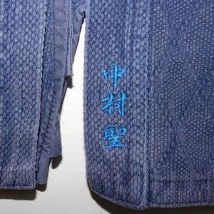 Kids Boys vintage sz 0 Japanese Indigo Blue Cotton Sashiko Kendo Gi Aikido Budo Kimono Jacket Noragi Boro Gifts for Him KG130921-09