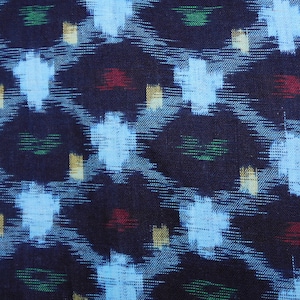 vintage Japanese Indigo Blue Cotton Kimono Robe Noragi Peasant Boro Woven Ikat Kasuri 230322-09