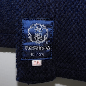 Japanese Indigo Blue Cotton Sashiko Kendo Gi mens size Large Aikido Budo Kimono Jacket Noragi Boro KG310322-21