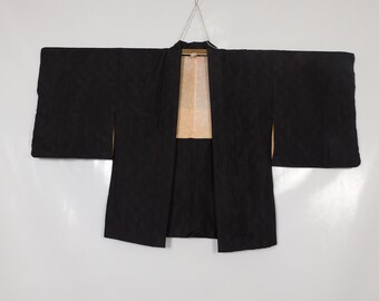 Japanische Haori abstrakte florale geometrische Muster Folkwear kurze Kimono-Außenjacke Strickjacke für Sie 080222-02