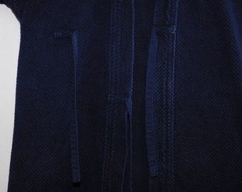 Vintage Sz XXS Japanese Indigo Blue Cotton Sashiko Kendo Gi