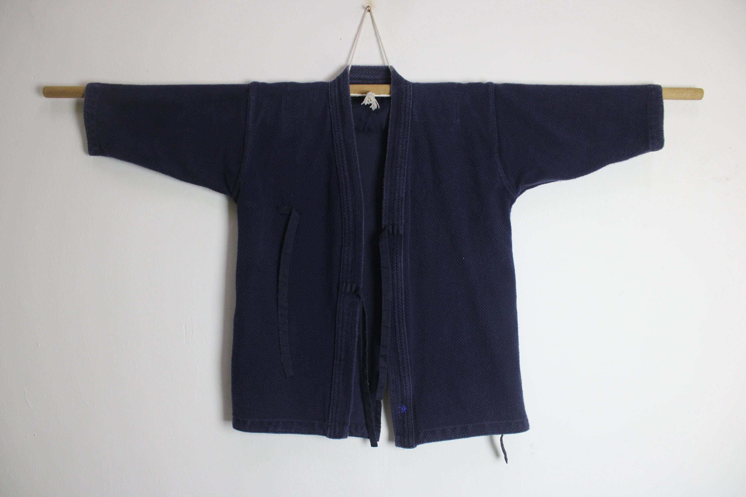 【sii】羽織オーダー Sz 1 Indigo Blue Dyed Cotton Sashiko Kendo Gi Aikido Budo Kimono