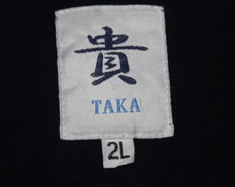 sz Médio - Grande Japonês Azul Tingido Algodão Sashiko Kendo Gi Jaqueta Aikido Budo Kimono Noragi Boro Kanji Dougi Esgrima 100824-11