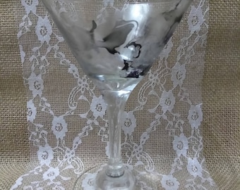 Marbled Martini Glass
