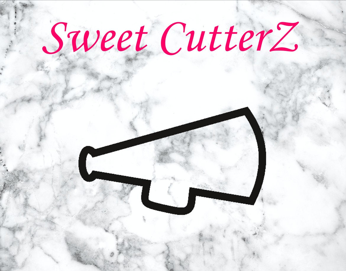 Megaphone Cookie Cutter Cheer Custom Cookie Cutter Etsy