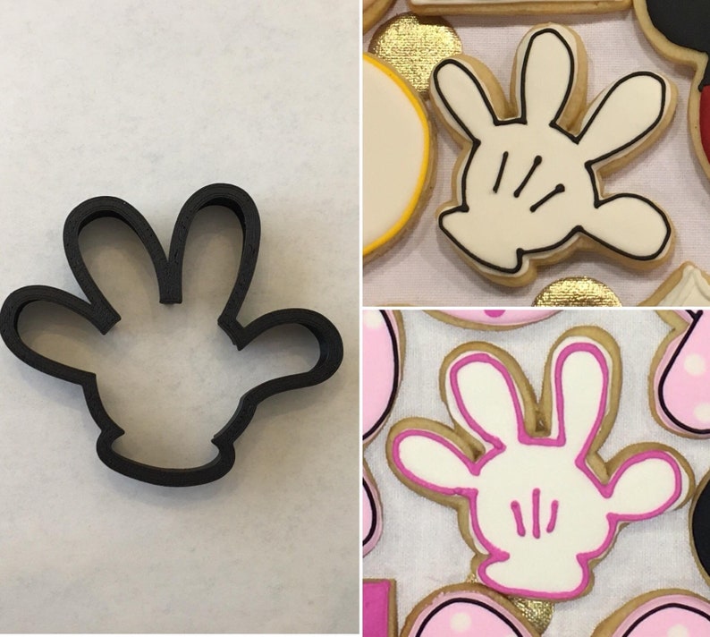 Mickey Mouse Hand Cookie Cutter Disney Cookie Cutter Custom Etsy