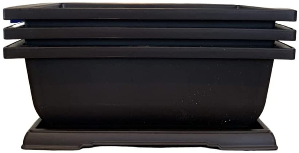 XL Bonsai Pots 3 Pack 11 inch. Drip Trays Included Etsy